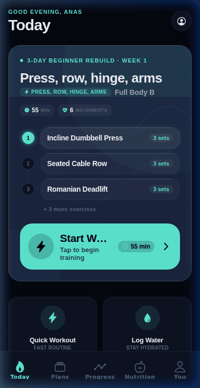 RepTrack Today Screen